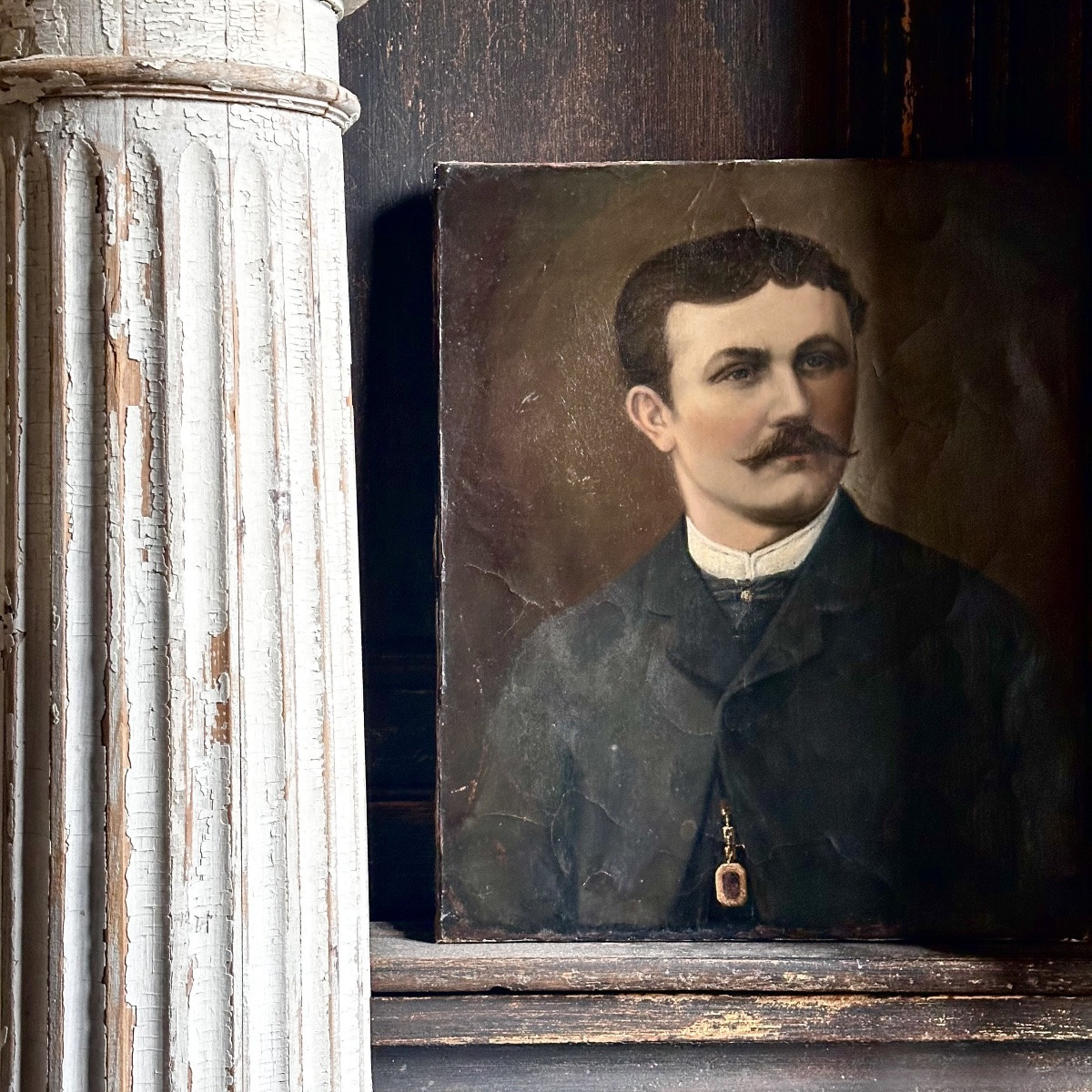 Portrait Of An Elegant Man, Oil On Canvas, Late 19th Century, Signed-photo-6