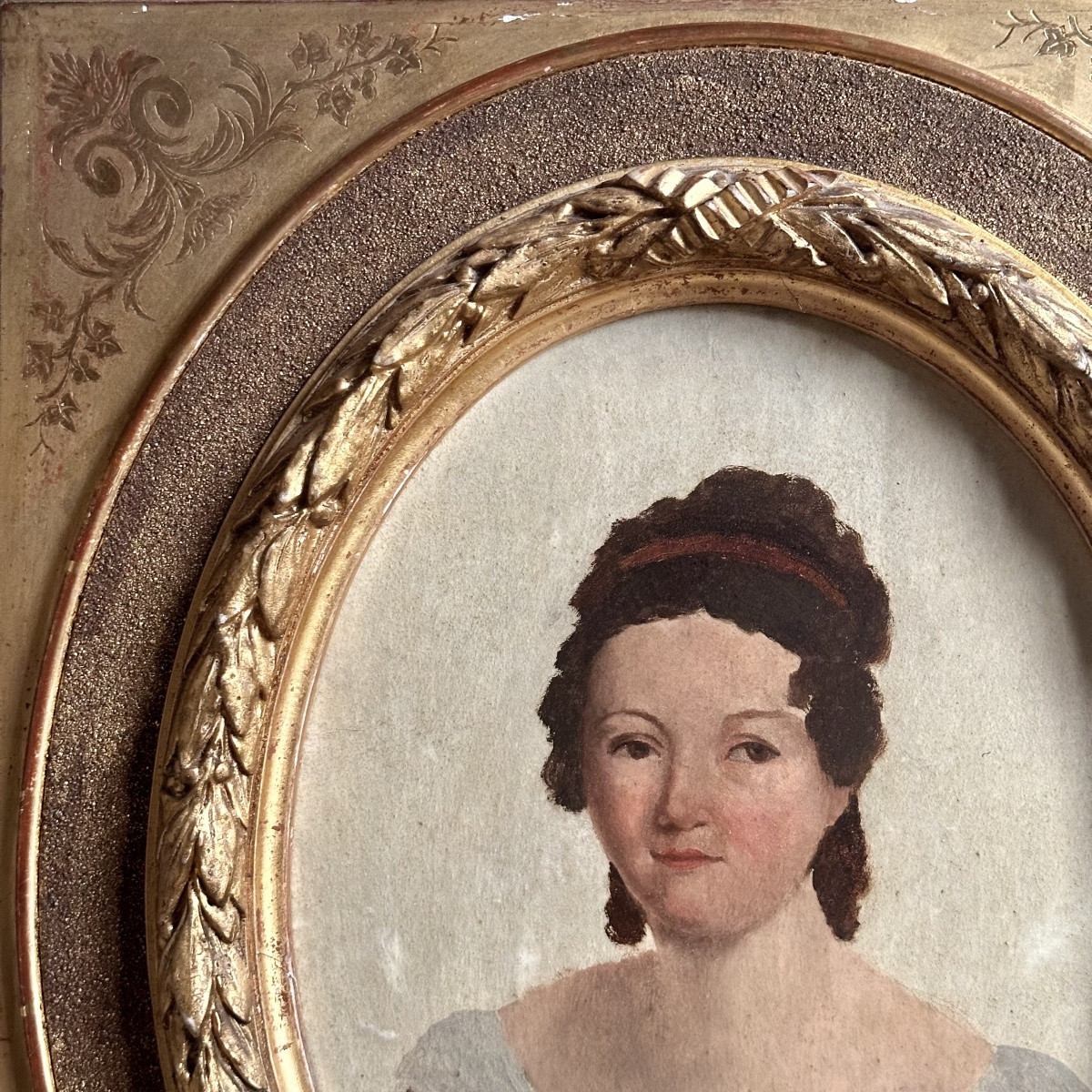 Portrait Of A Young Woman, First Empire, Late 19th Century-photo-4