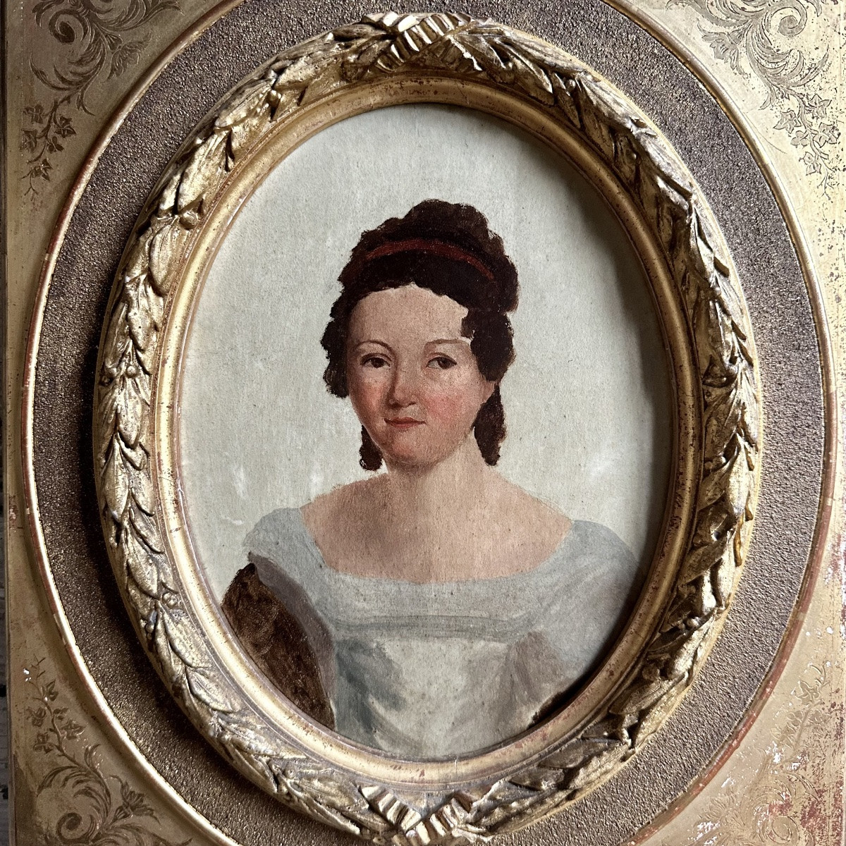 Portrait Of A Young Woman, First Empire, Late 19th Century-photo-6