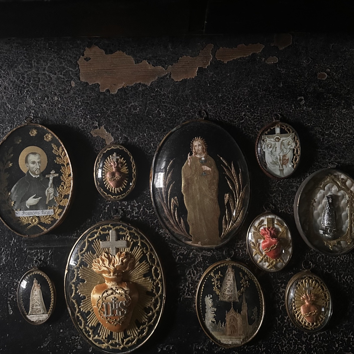 Series Of 10 Ex-votos Reliquaries 19th Century-photo-2
