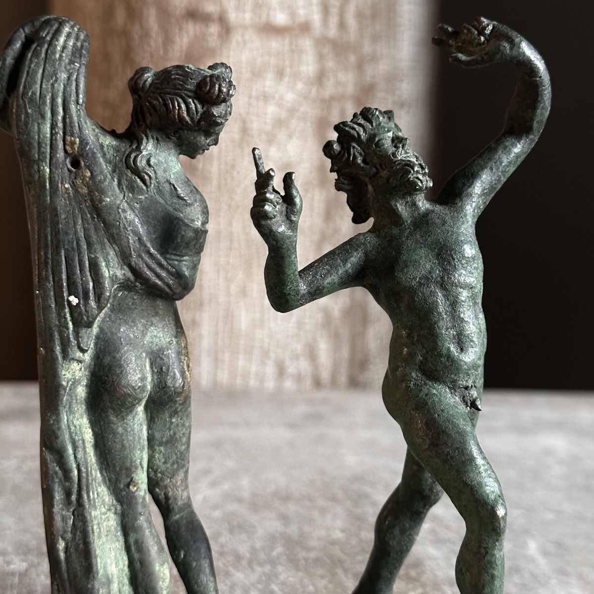 Duo « Faune dansant » & « Vénus Callipyge »Moulages Bronze à l’Antique/Italie/XIXe-photo-2