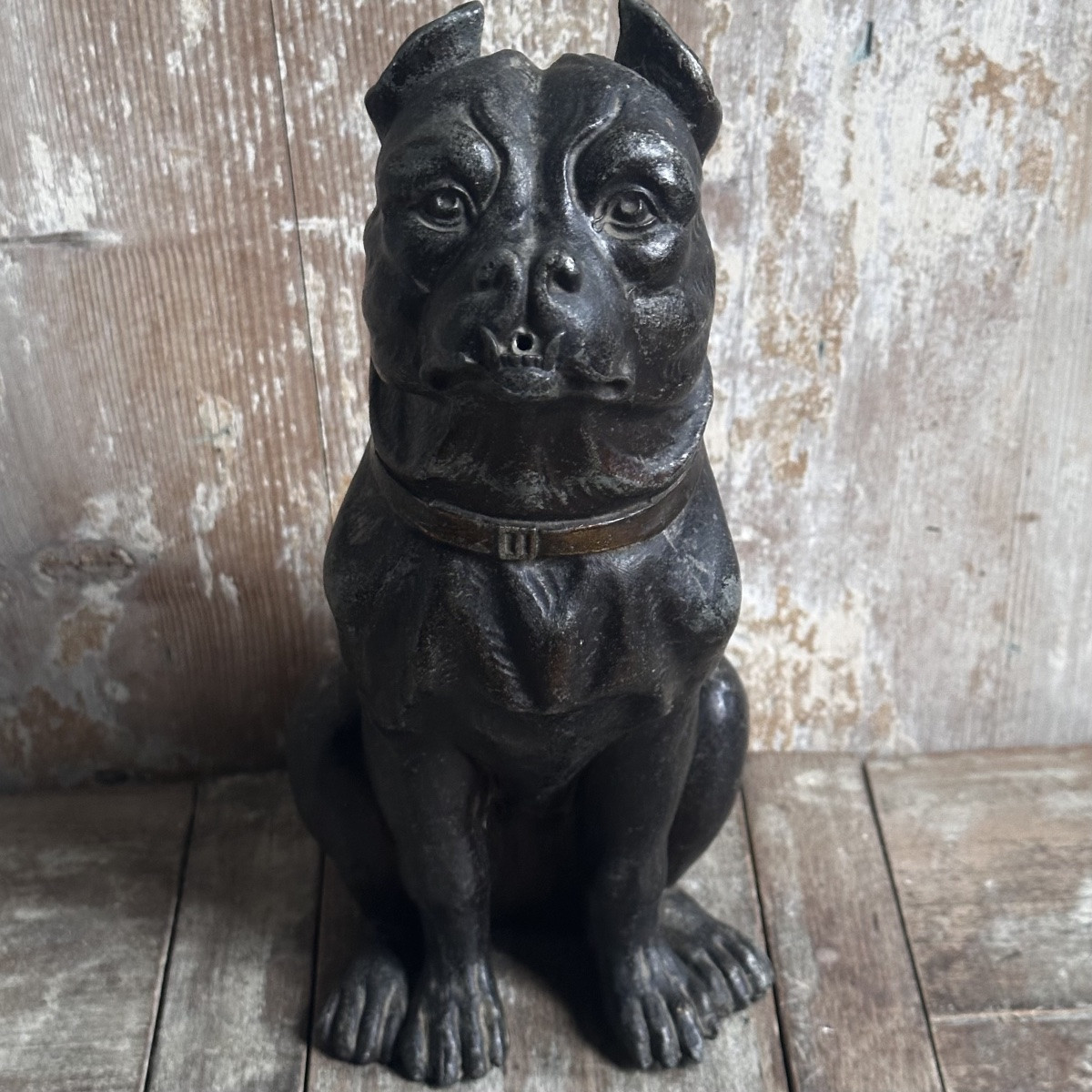 Boston Terrier In Spelter, Late 19th Century-photo-1