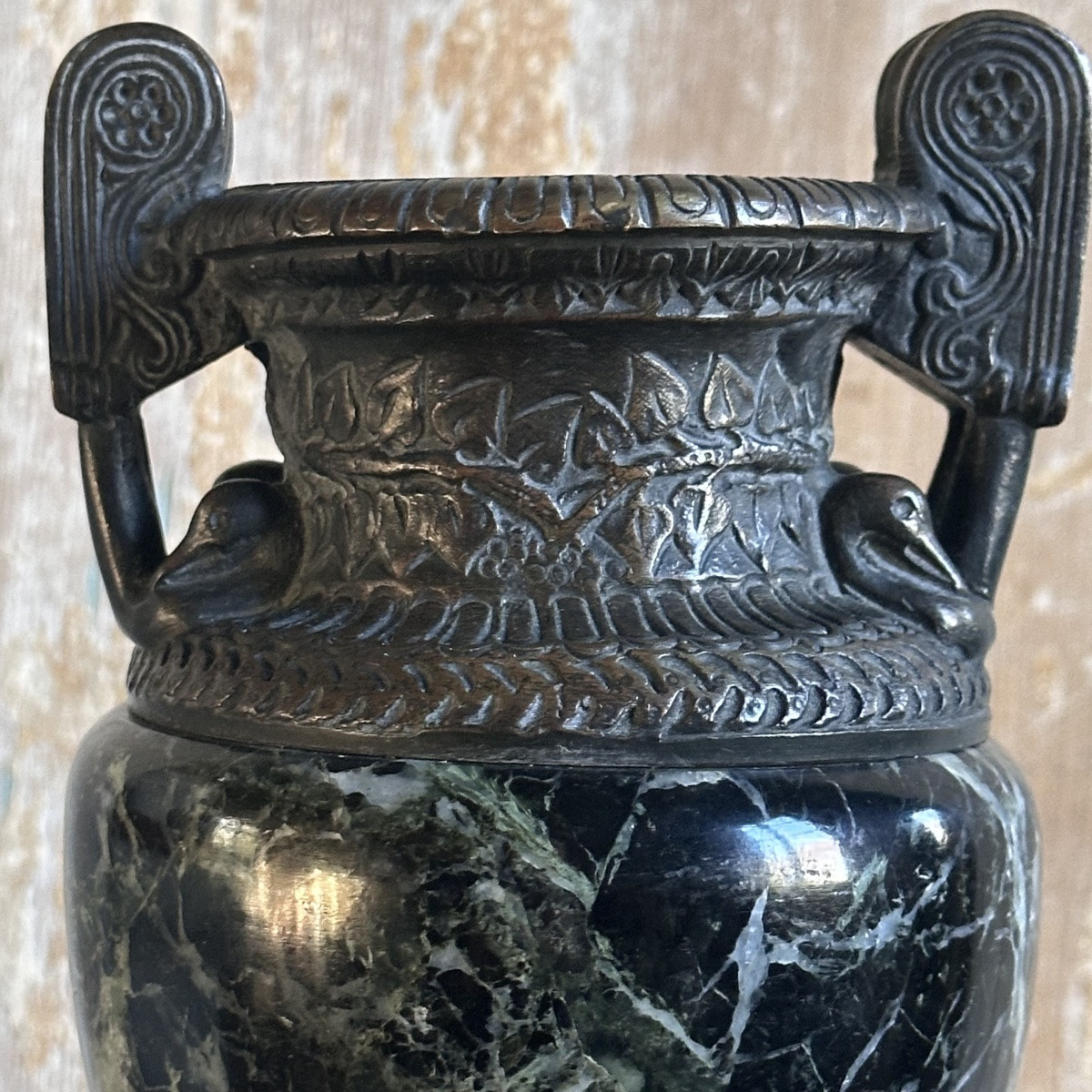 Marble And Bronze Vase-cassolette, 19th Century, Grand Tour-photo-1