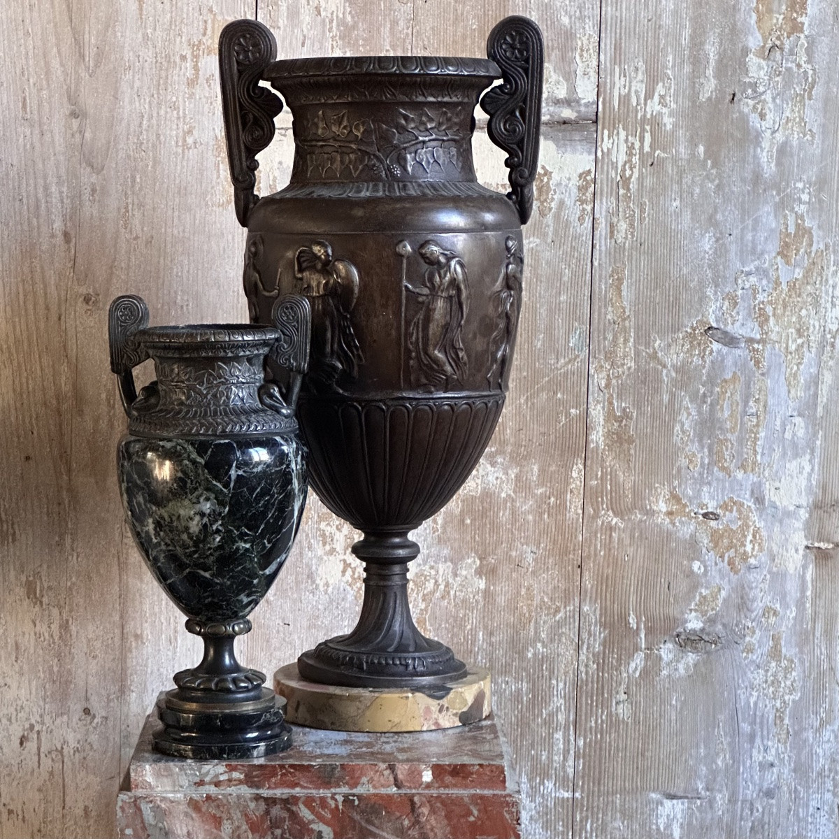 Marble And Bronze Vase-cassolette, 19th Century, Grand Tour-photo-7