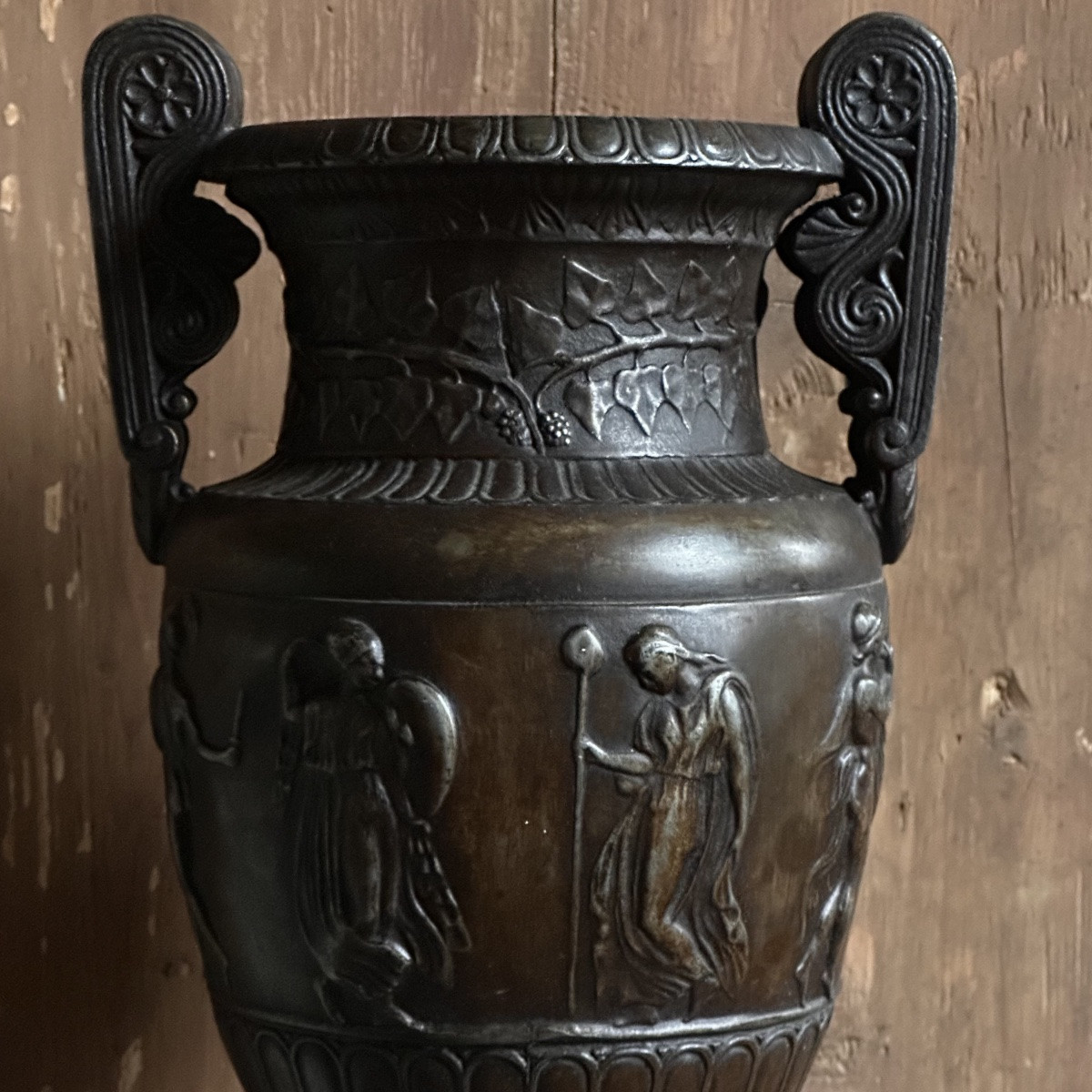 Grand Vase à l’Antique en Régule XIXe-photo-2