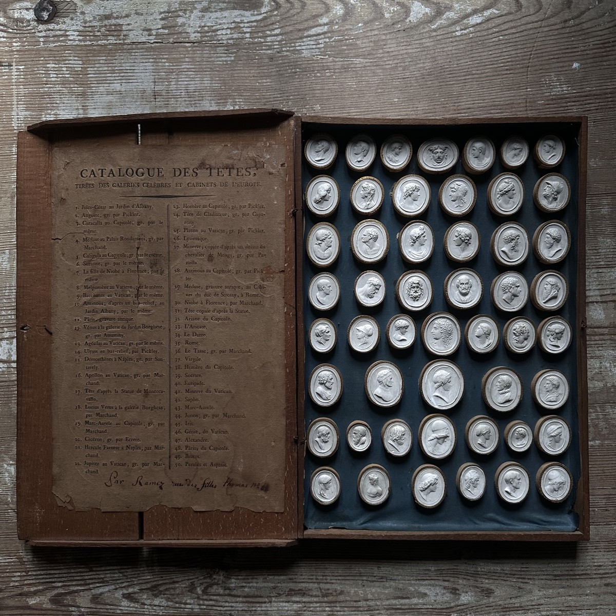 Collection Of 50 Grand Tour 19th Century Intaglio Prints In Its Case With Catalogue -photo-3