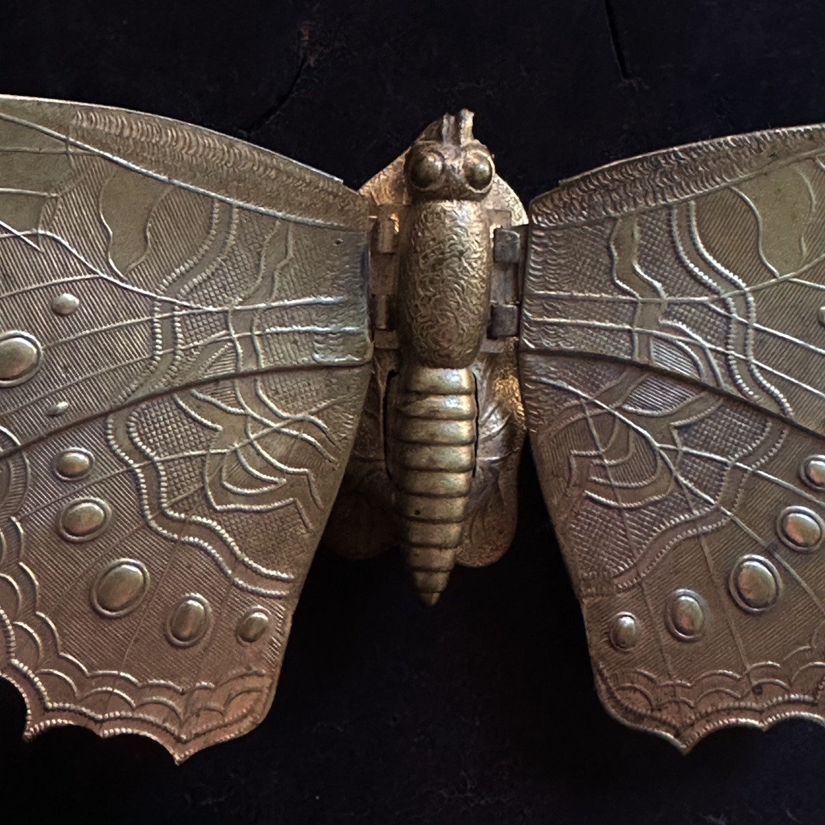 Butterfly Needle Case, Victorian Era, 1871, By W. Avery & Son/redditch, 19th Century-photo-2