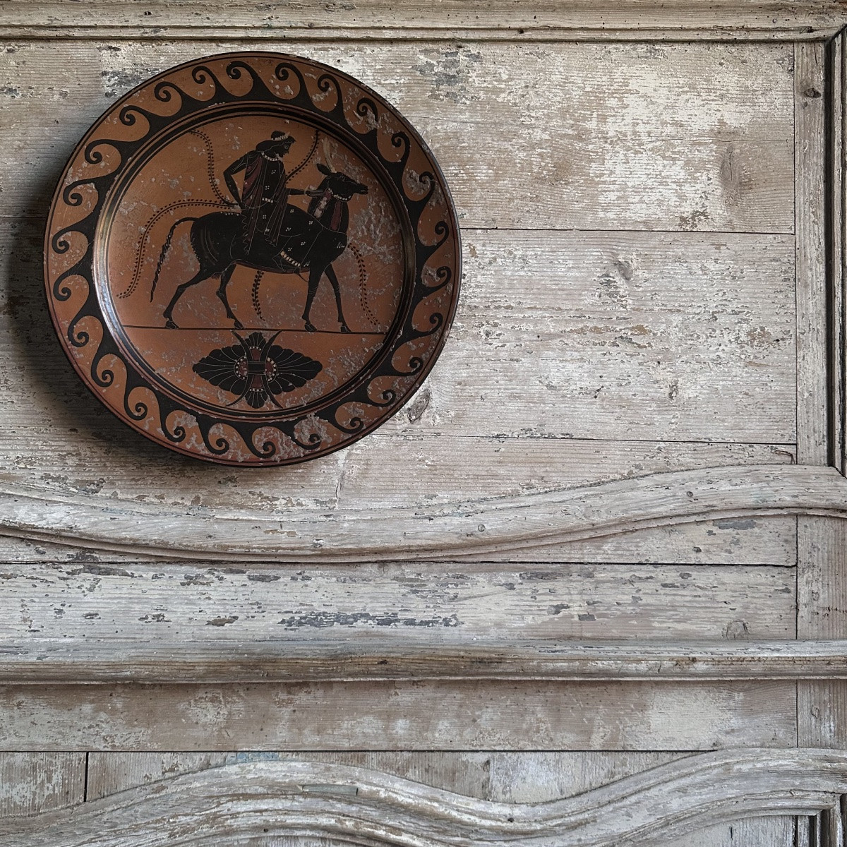 Pair Of Large Neo-greek Platters/terracotta Reproductions, Late 19th/early 20th Century/italy-photo-4