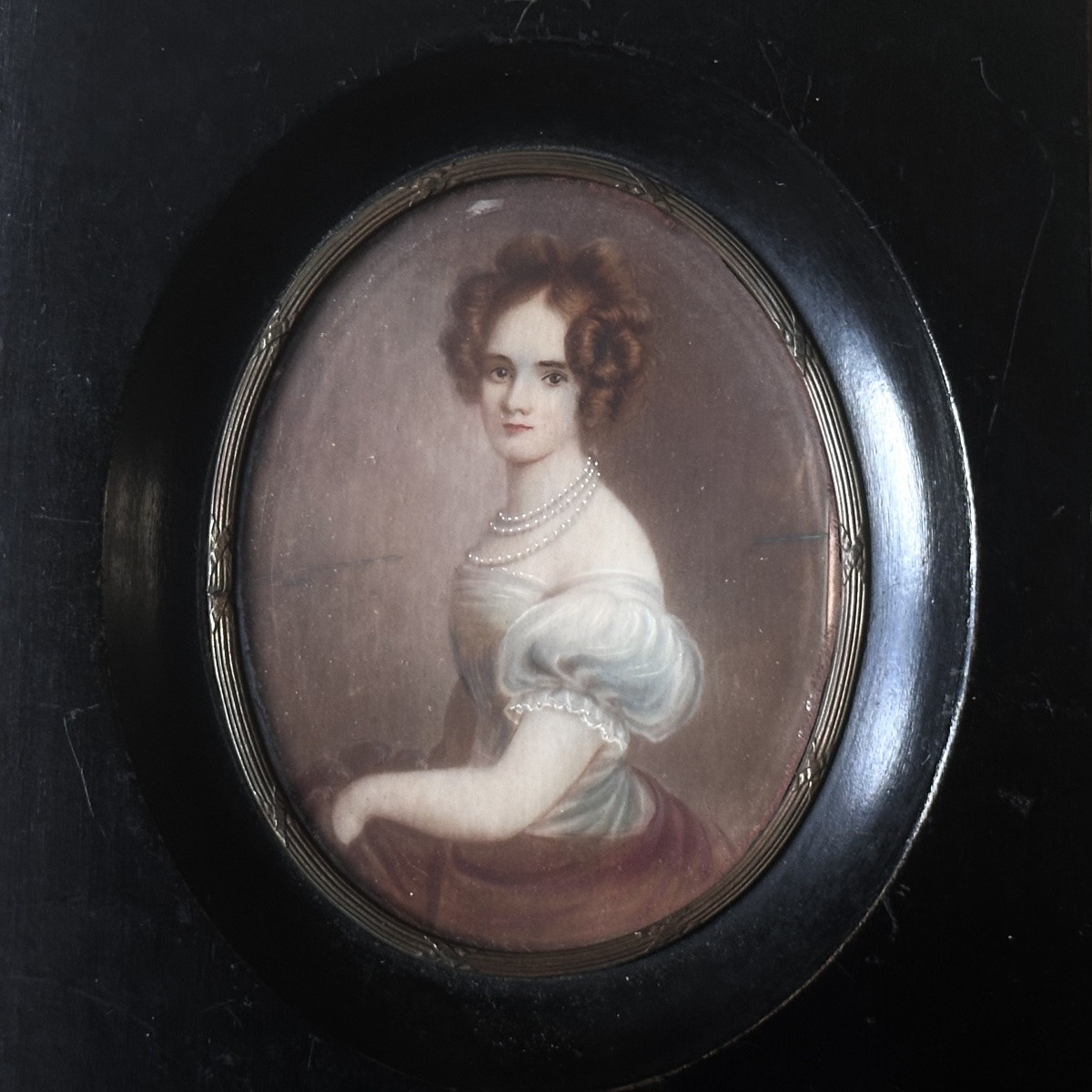 1 Miniature Lady Of 19th Century Quality-photo-3