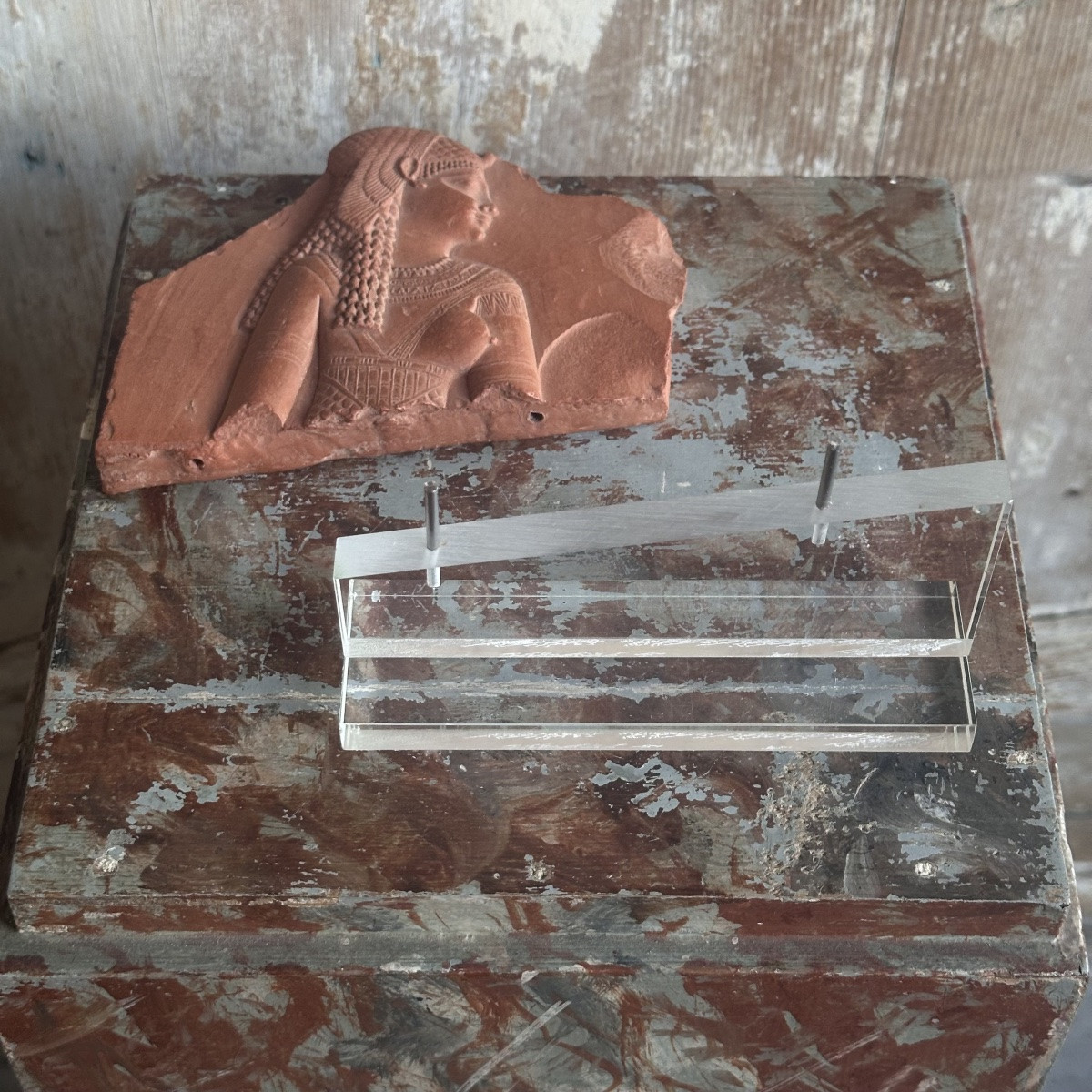 Moulage Fragment de Stèle Déesse Egyptienne/Musée du Louvre/XXe-photo-6