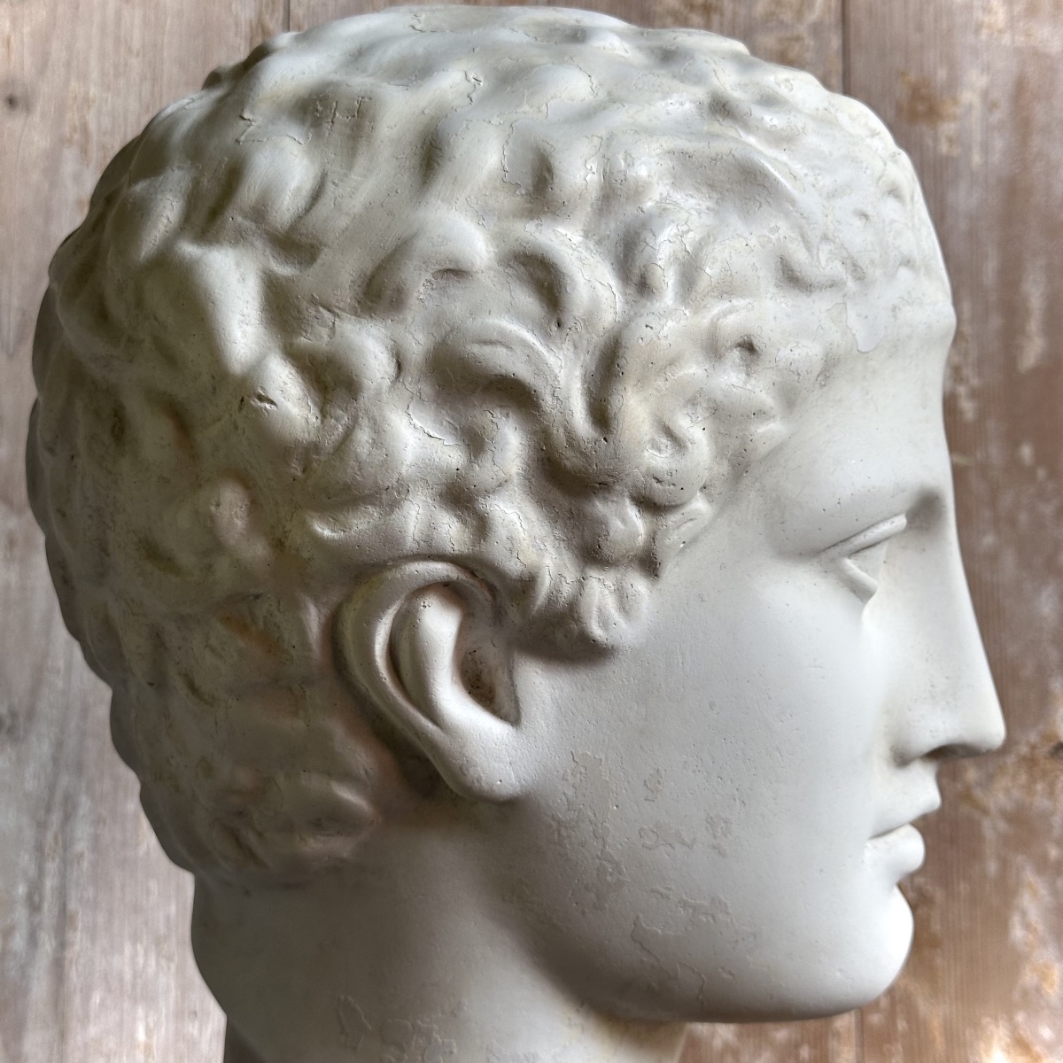 Bust Of A Young Ephebe In The Classical Style / 19th–20th-century Plaster Cast-photo-1