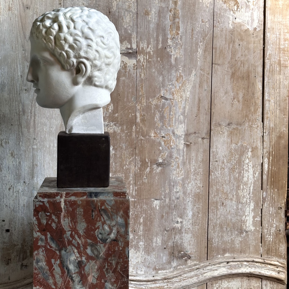 Bust Of A Young Ephebe In The Classical Style / 19th–20th-century Plaster Cast-photo-7