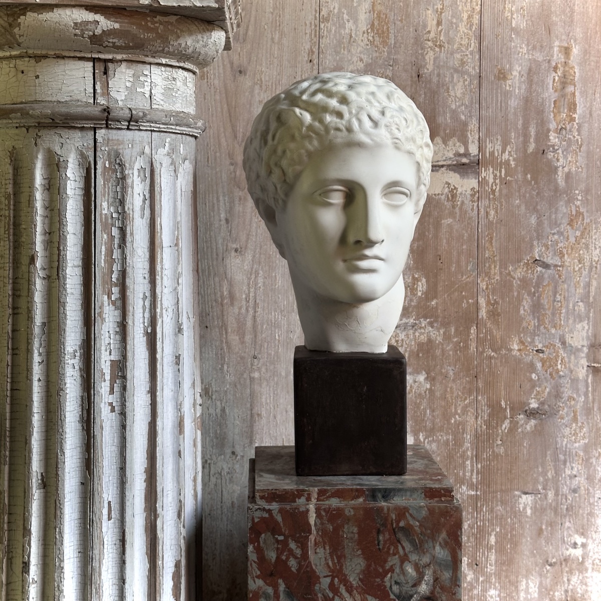 Bust Of A Young Ephebe In The Classical Style / 19th–20th-century Plaster Cast