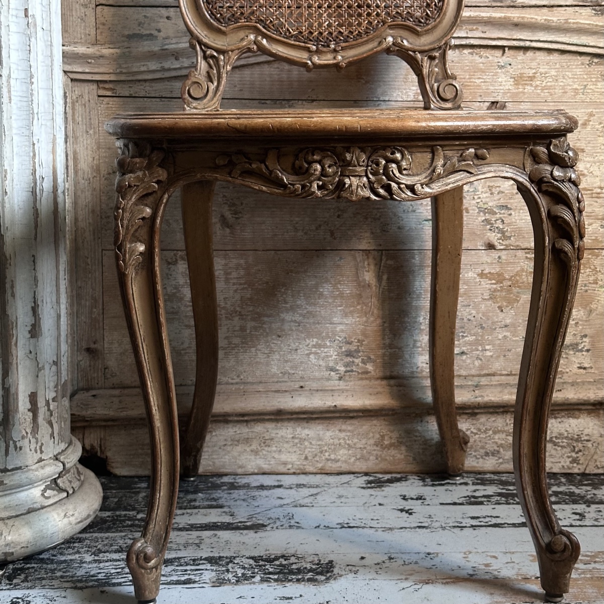 Paire de Chaises cannées Italiennes époque XVIII-photo-6