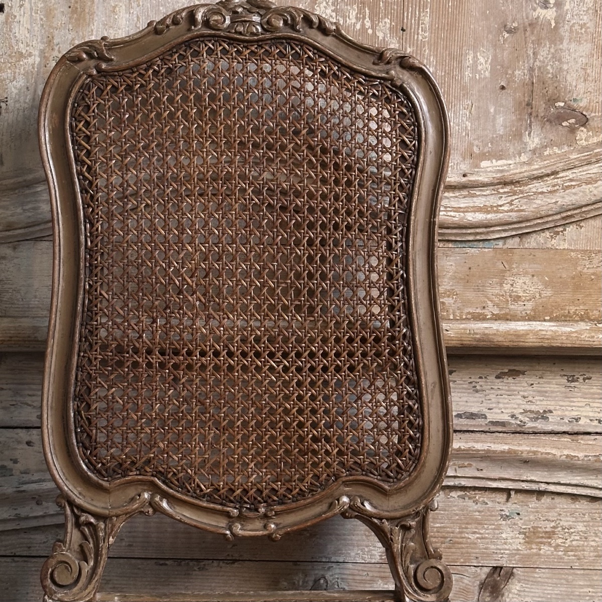 Paire de Chaises cannées Italiennes époque XVIII-photo-7