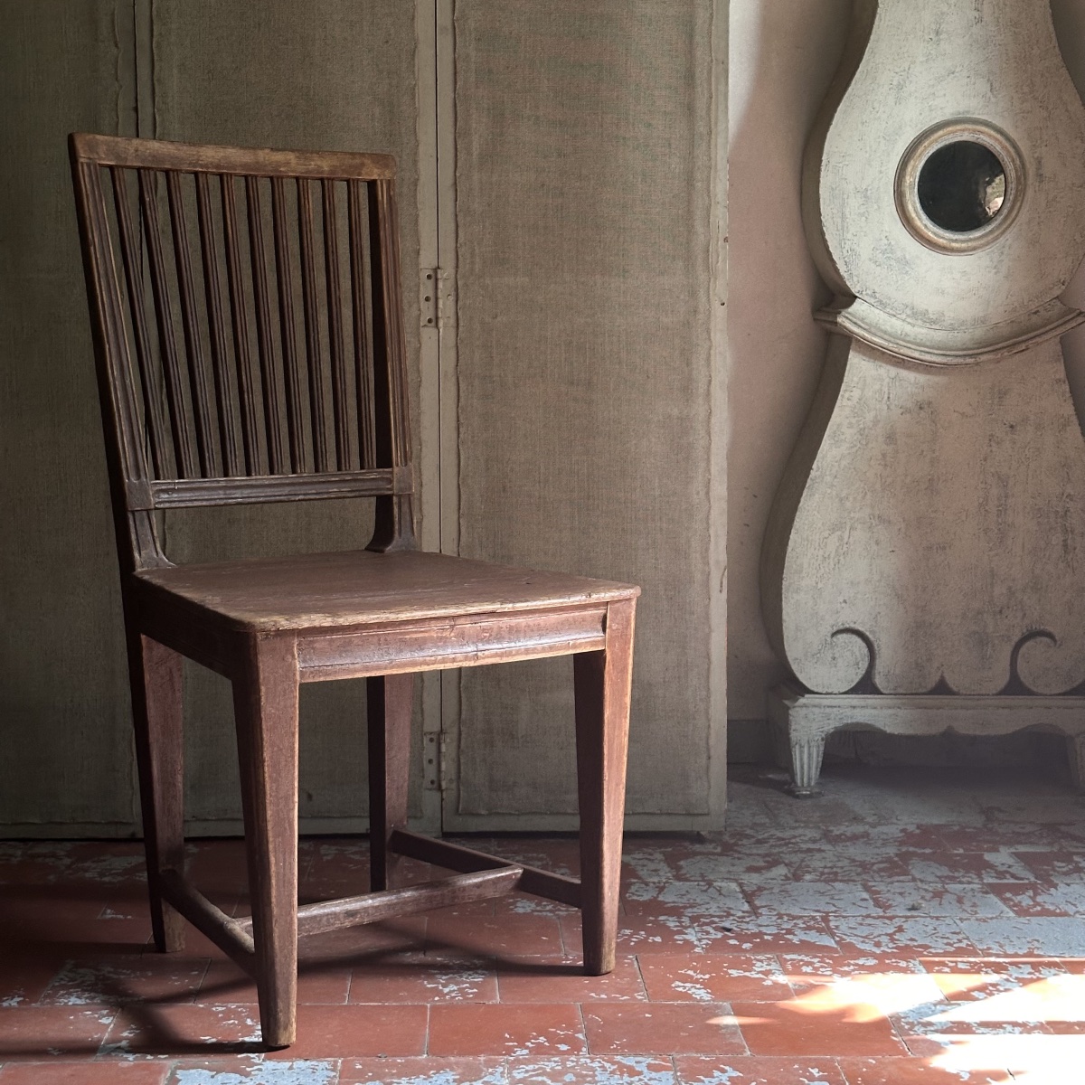 Swedish “allmoge” Chair, 1800/late 18th Century-photo-7