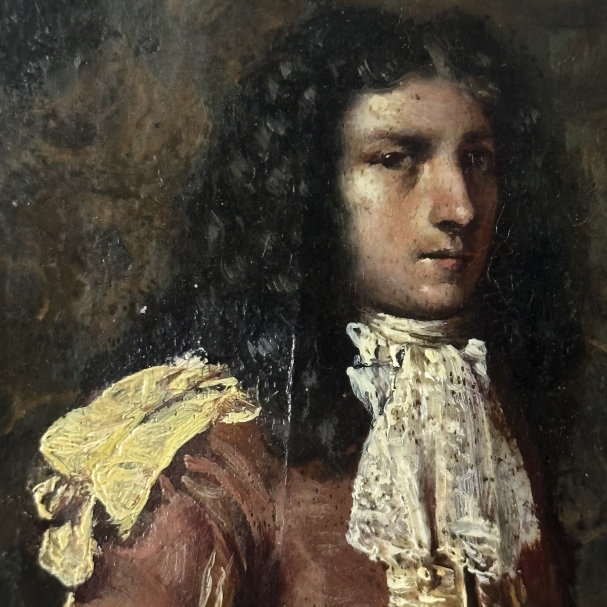 Portrait Huile sur Panneau bois par François MAURY 1880-photo-4