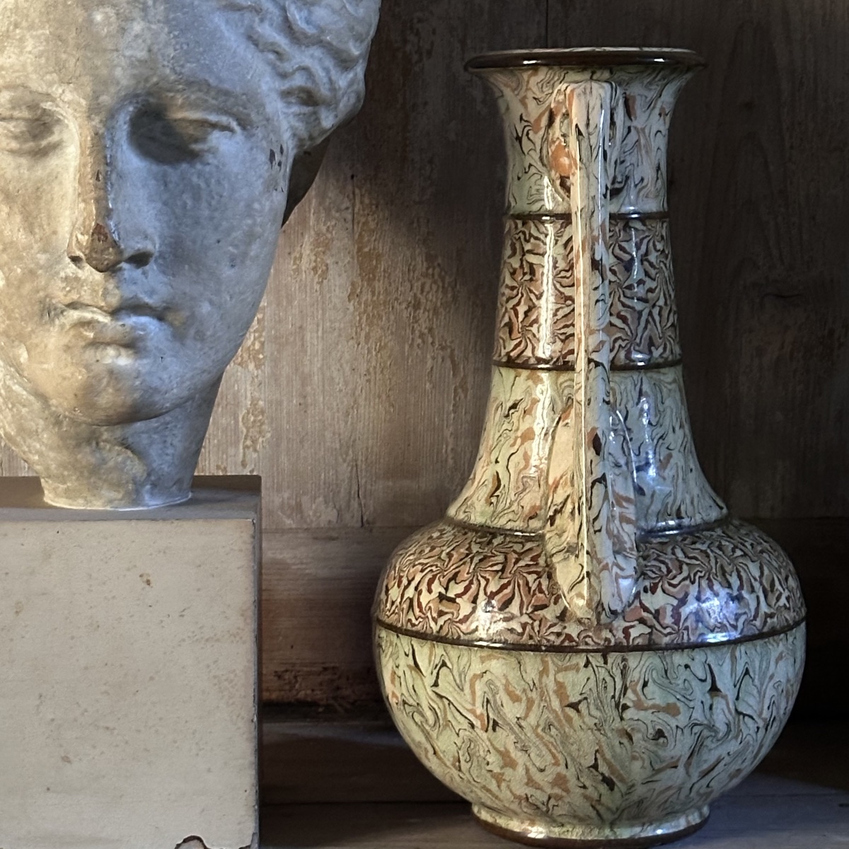 Large Pichon Vase, Mixed Clays, Uzes, Circa 1890-photo-4