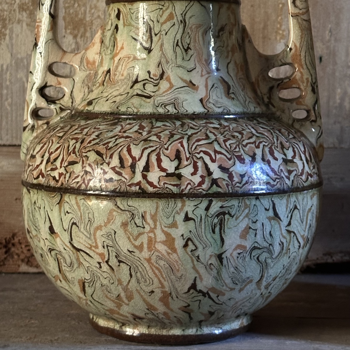 Large Pichon Vase, Mixed Clays, Uzes, Circa 1890-photo-1