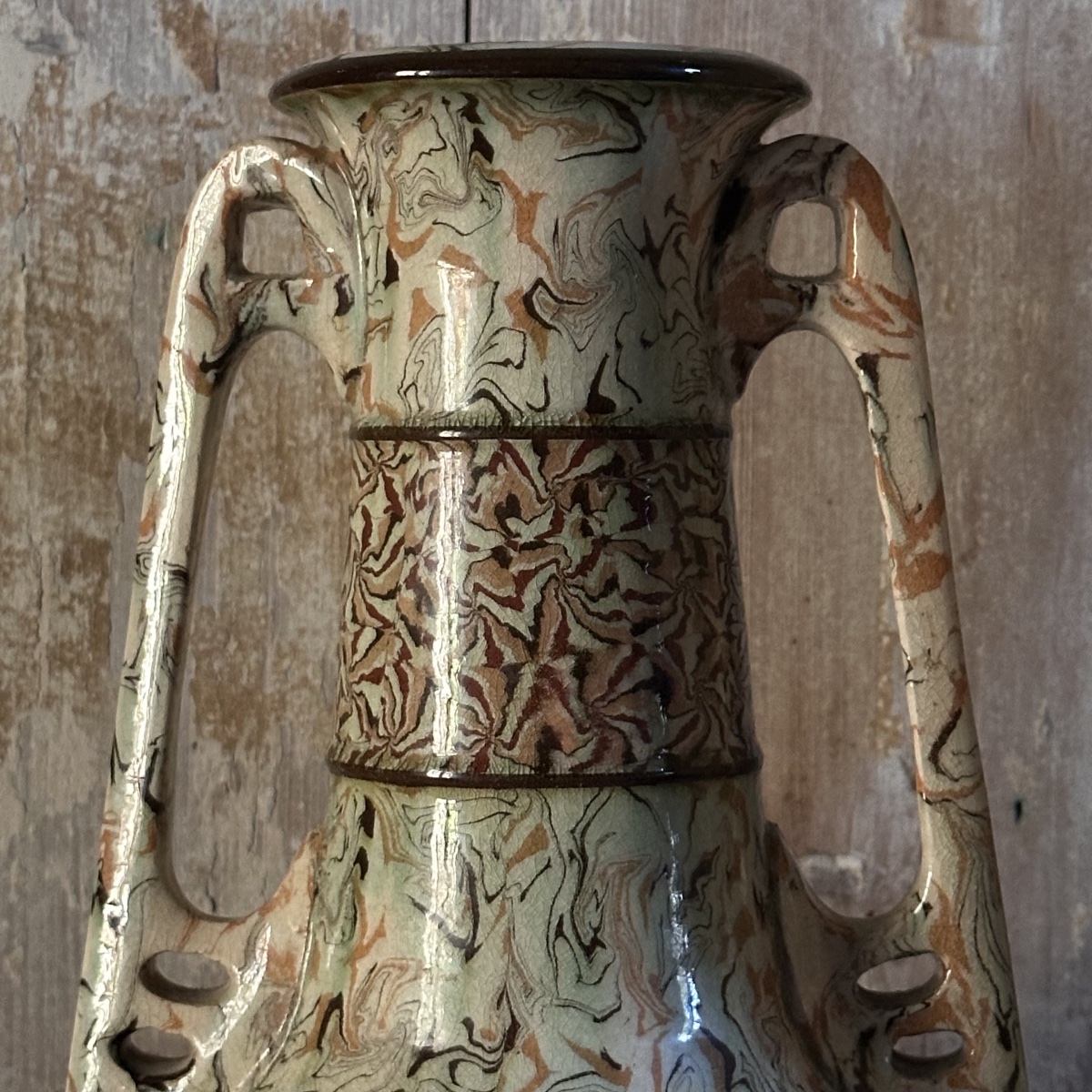 Large Pichon Vase, Mixed Clays, Uzes, Circa 1890-photo-3