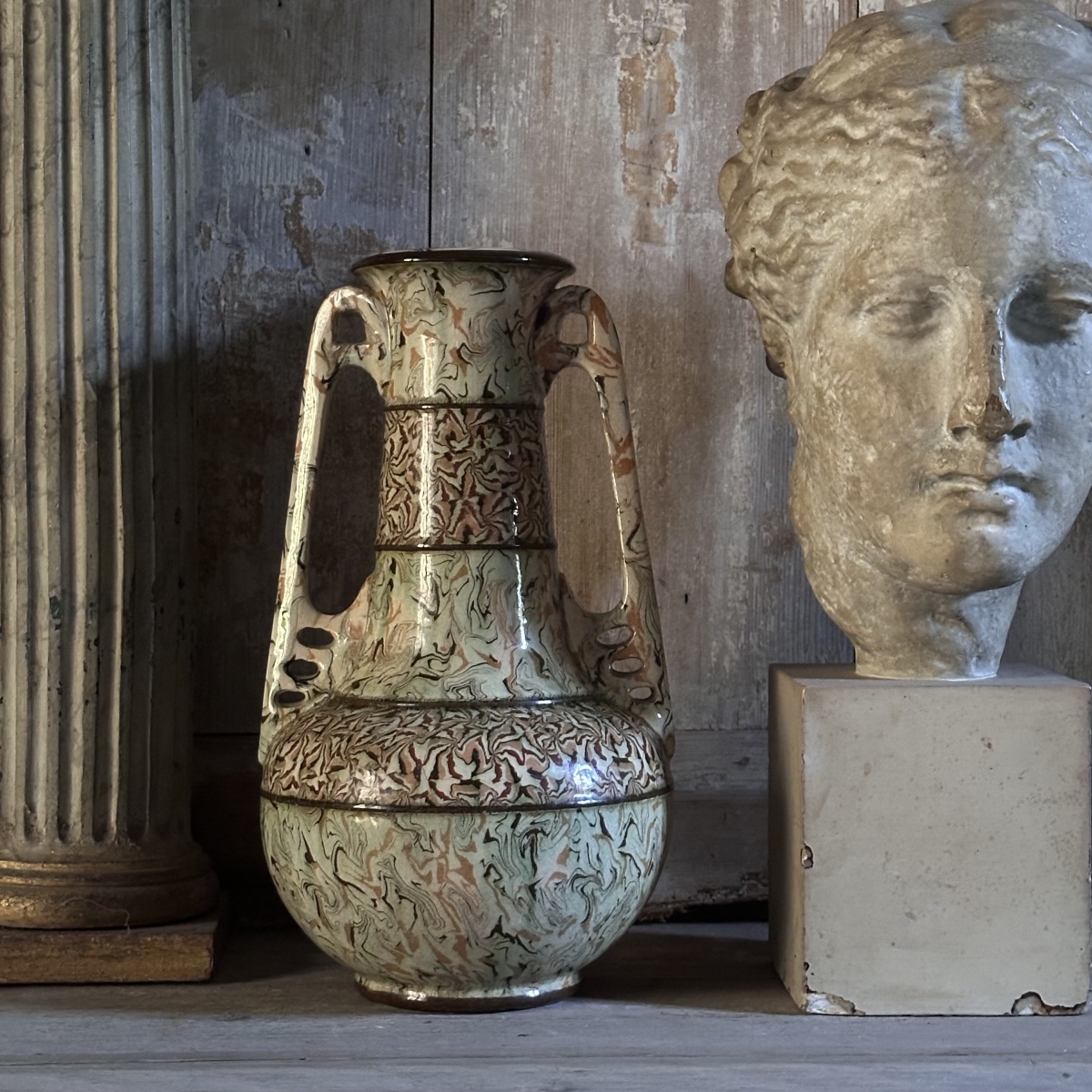 Large Pichon Vase, Mixed Clays, Uzes, Circa 1890-photo-4