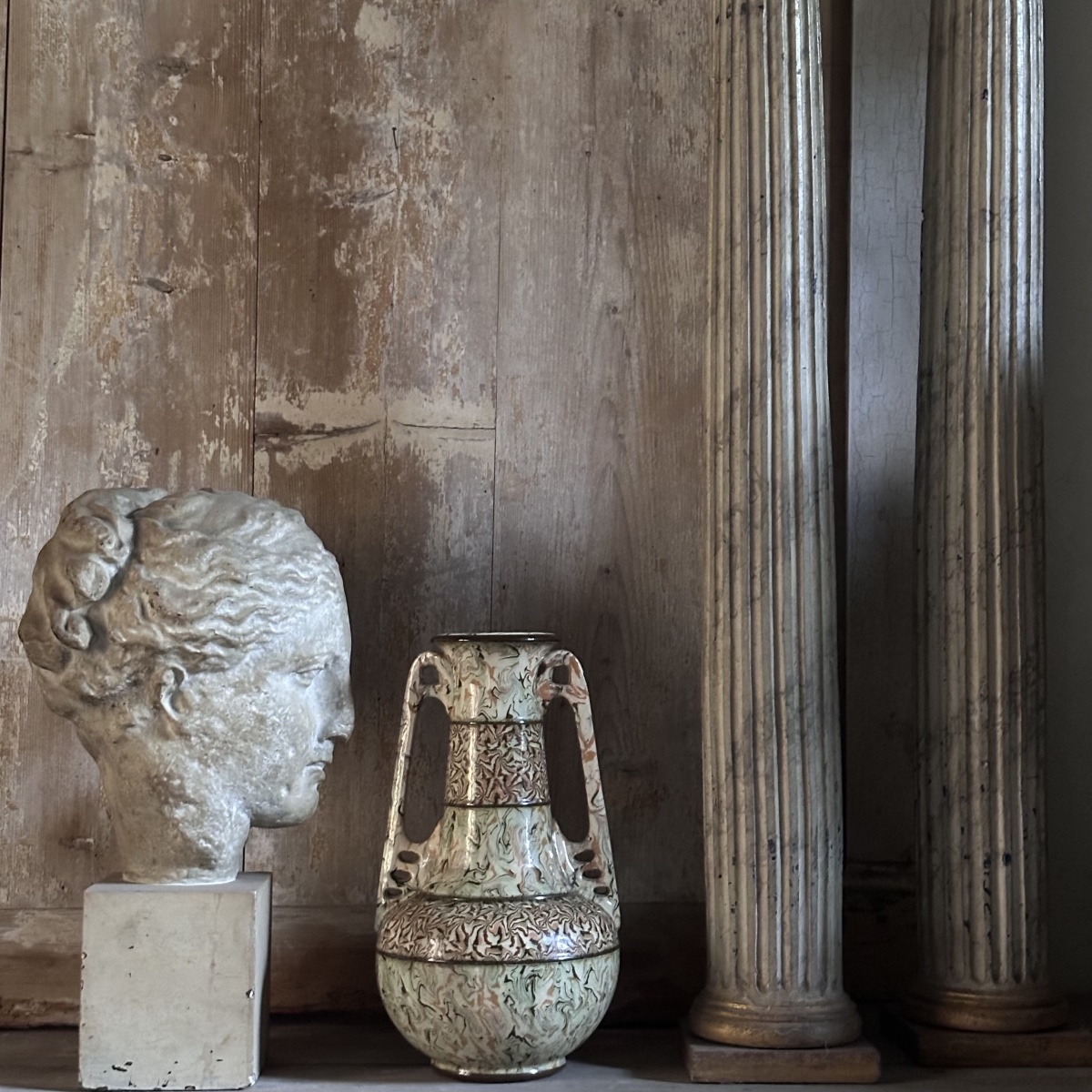 Large Pichon Vase, Mixed Clays, Uzes, Circa 1890-photo-5