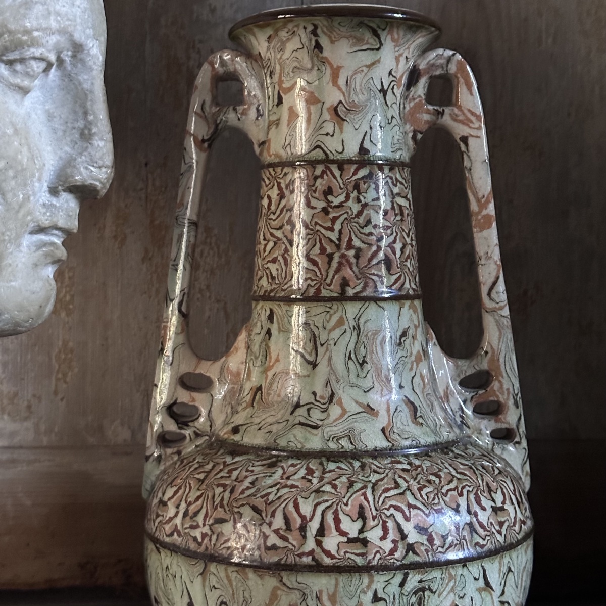 Large Pichon Vase, Mixed Clays, Uzes, Circa 1890-photo-6