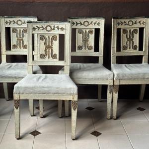 Series Of 4 18th Century Consulate Period Chairs