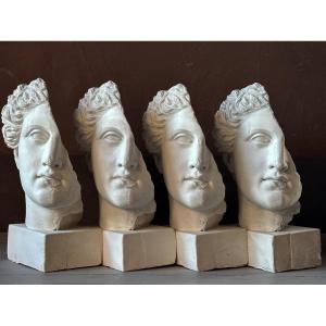 Exceptional Series Of 4 Greek Goddess Plaster Casts Early 20th Century