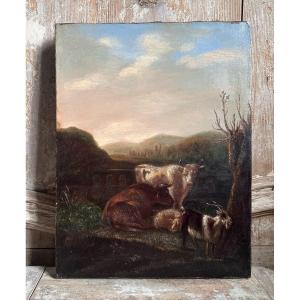 Rural Landscape / Oil On Canvas / 19th Century French School