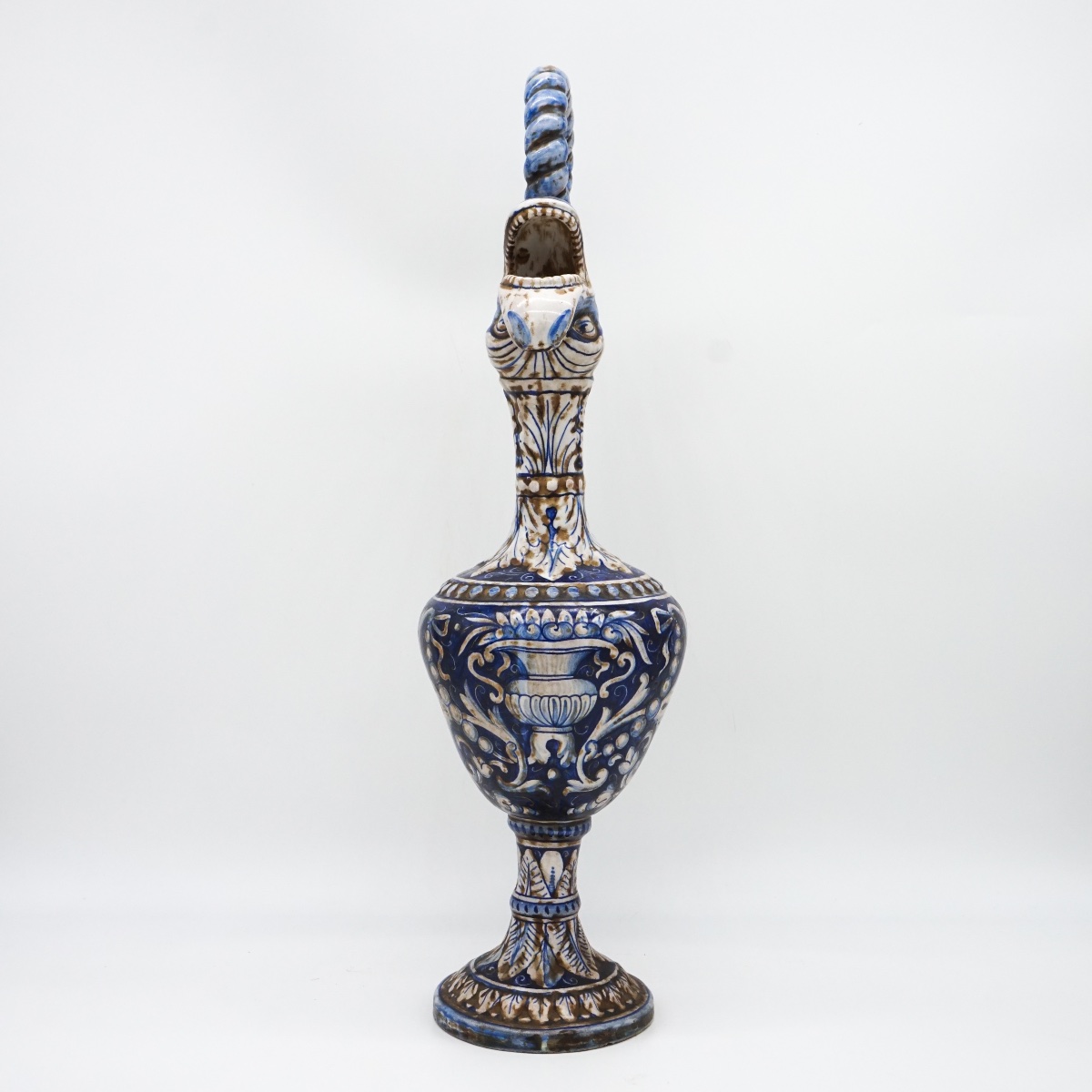 Artistic Ceramic Ewer From Gualdo Tadino, 20th Century-photo-2