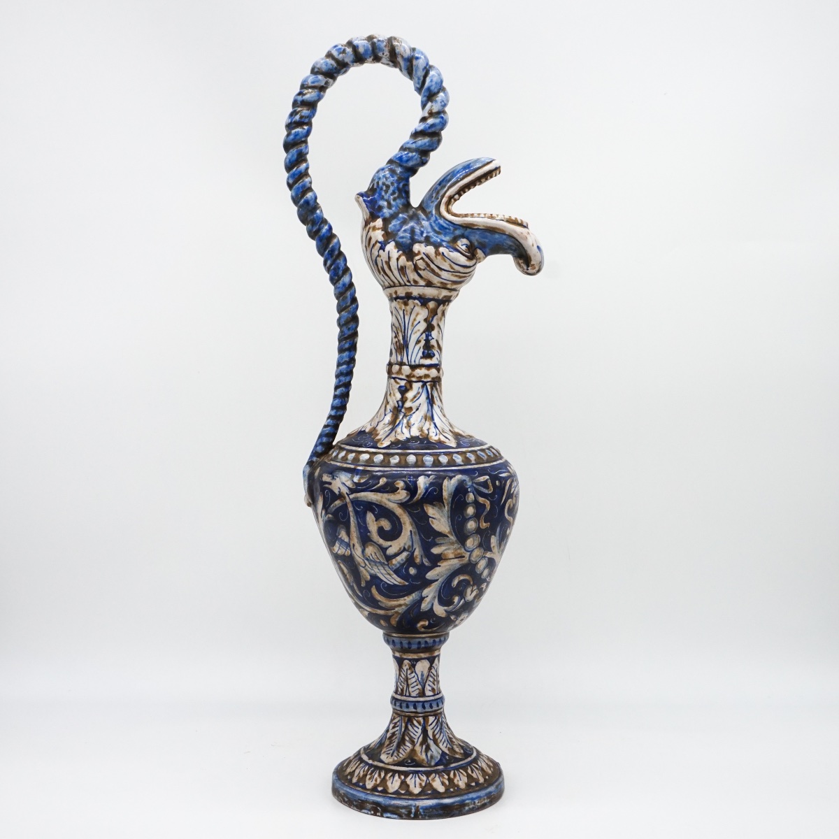Artistic Ceramic Ewer From Gualdo Tadino, 20th Century-photo-3