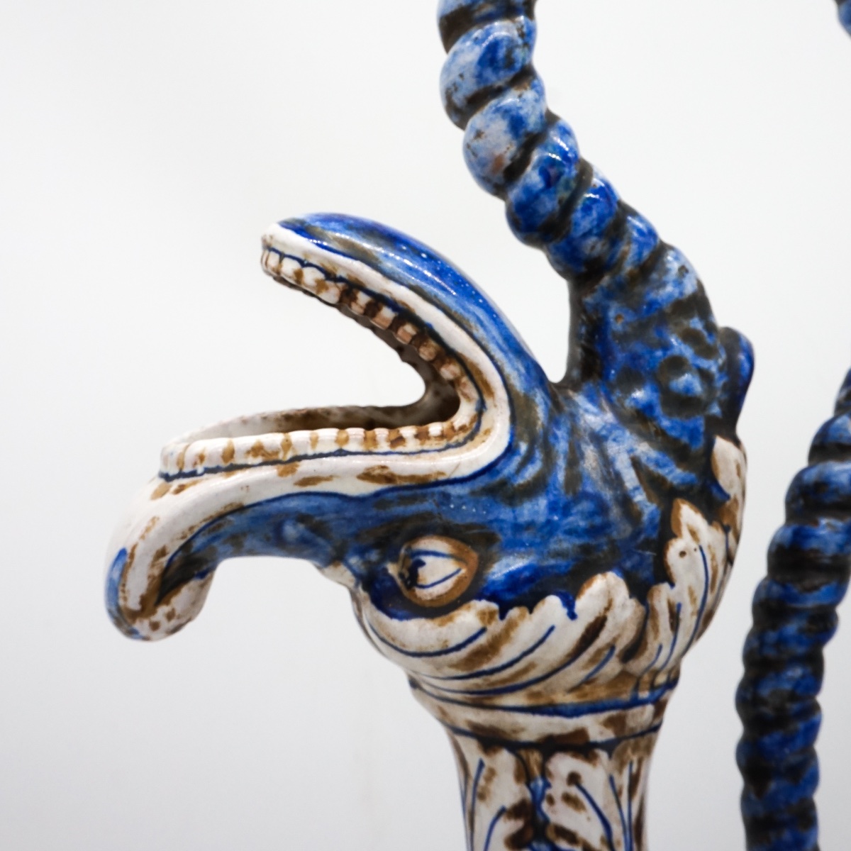 Artistic Ceramic Ewer From Gualdo Tadino, 20th Century-photo-2