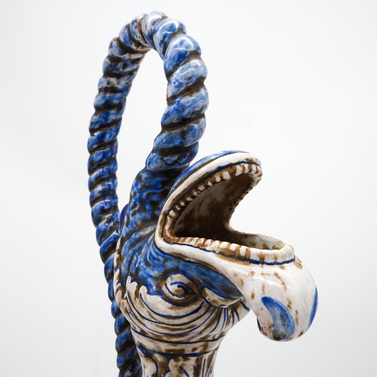 Artistic Ceramic Ewer From Gualdo Tadino, 20th Century-photo-3