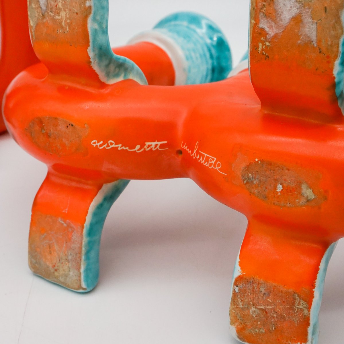 Pair Of Modernist Ceramic Candle Holders By Rometti Umbertide – Italy, 20th Century-photo-3