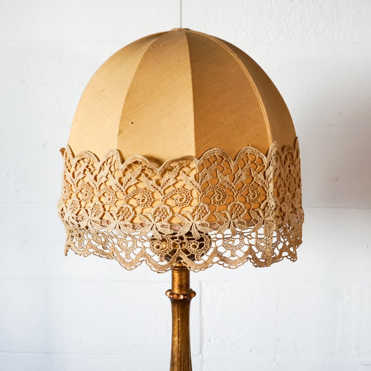 Lampadaire en Bois Doré Issu d’un Chandelier Processionnel – Italie, Début XXe Siècle-photo-4