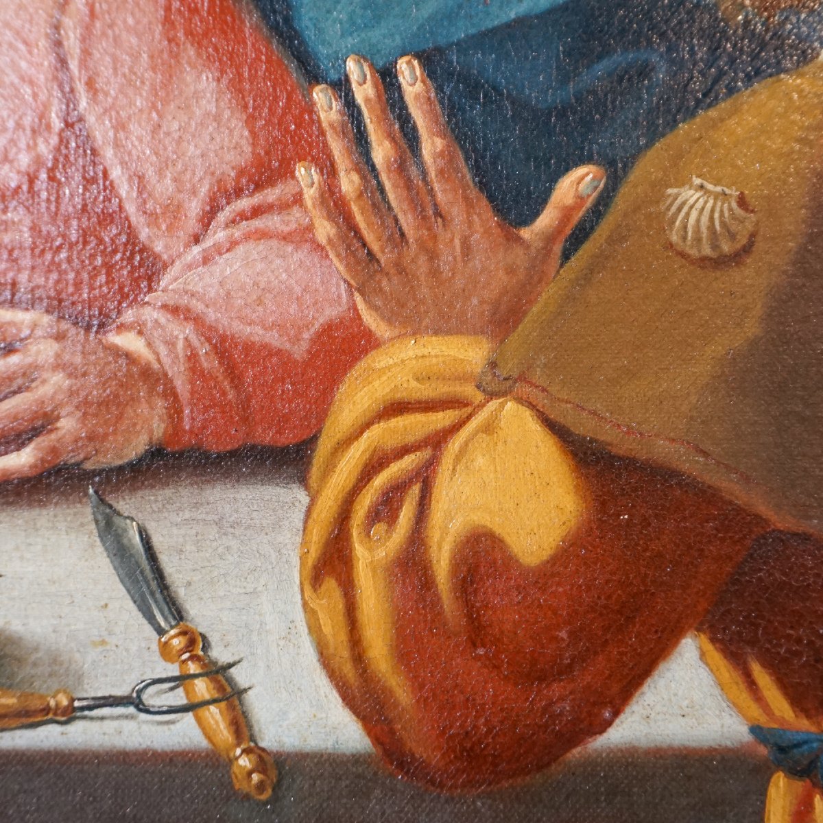 Religious Scene: The Supper At Emmaus – Italian School, 18th Century-photo-6