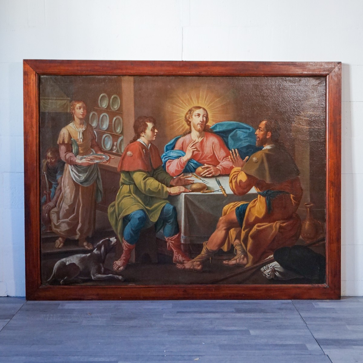Religious Scene: The Supper At Emmaus – Italian School, 18th Century