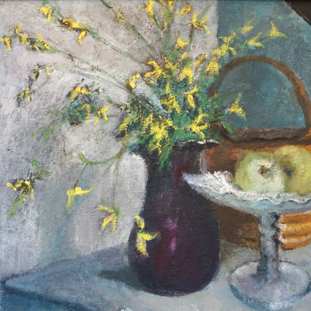 Nature morte aux fleurs et fruits – Violetta Branzanti (Ravenne 1914 – 2001)-photo-2