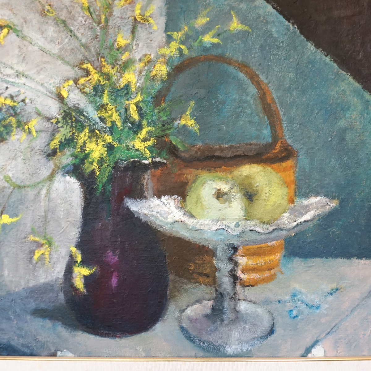 Nature morte aux fleurs et fruits – Violetta Branzanti (Ravenne 1914 – 2001)-photo-3