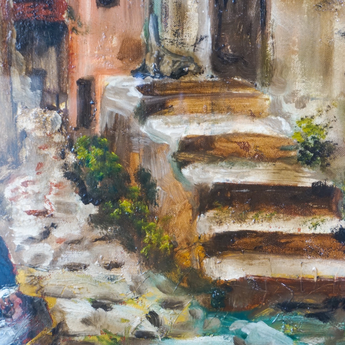 Village View – Oil On Canvas Signed Giampaolo Masotti (1970)-photo-3