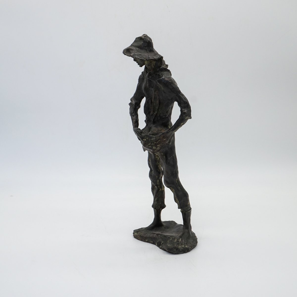 Paire de sculptures en bronze « Mondina » et « Seminatore » d’Augusto Murer – Italie, 1975-photo-1
