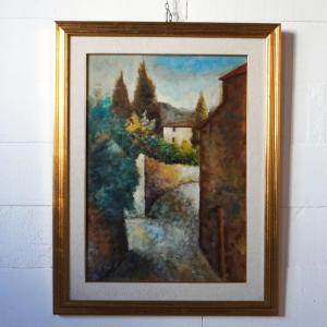 Giuseppe Gagliardi – Hill Landscape – Signed Oil On Canvas, 20th Century