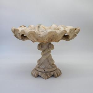 Grand centre de table en albâtre sculpté – Volterra, Italie, milieu du XXᵉ siècle