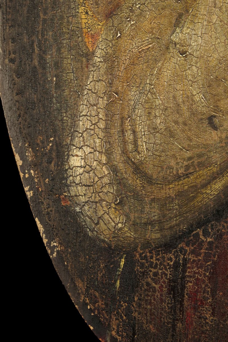 Old And Wonderful Remains Of Oil Painting, Portrait Of A Woman On Panel, Circa 1900-photo-3