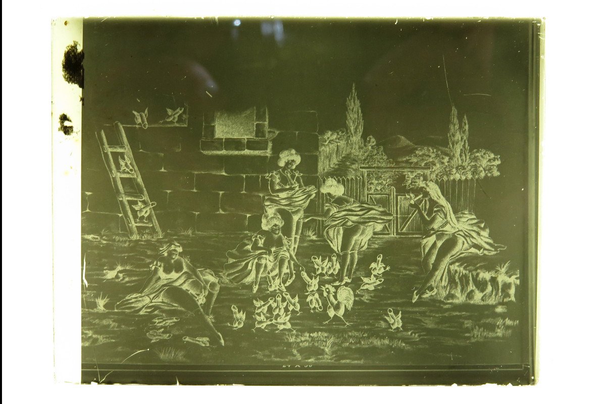 Rare Series Of 17 Old Negatives / Positives Under Glass. Erotic Scenes / Diablerie Picture-photo-4