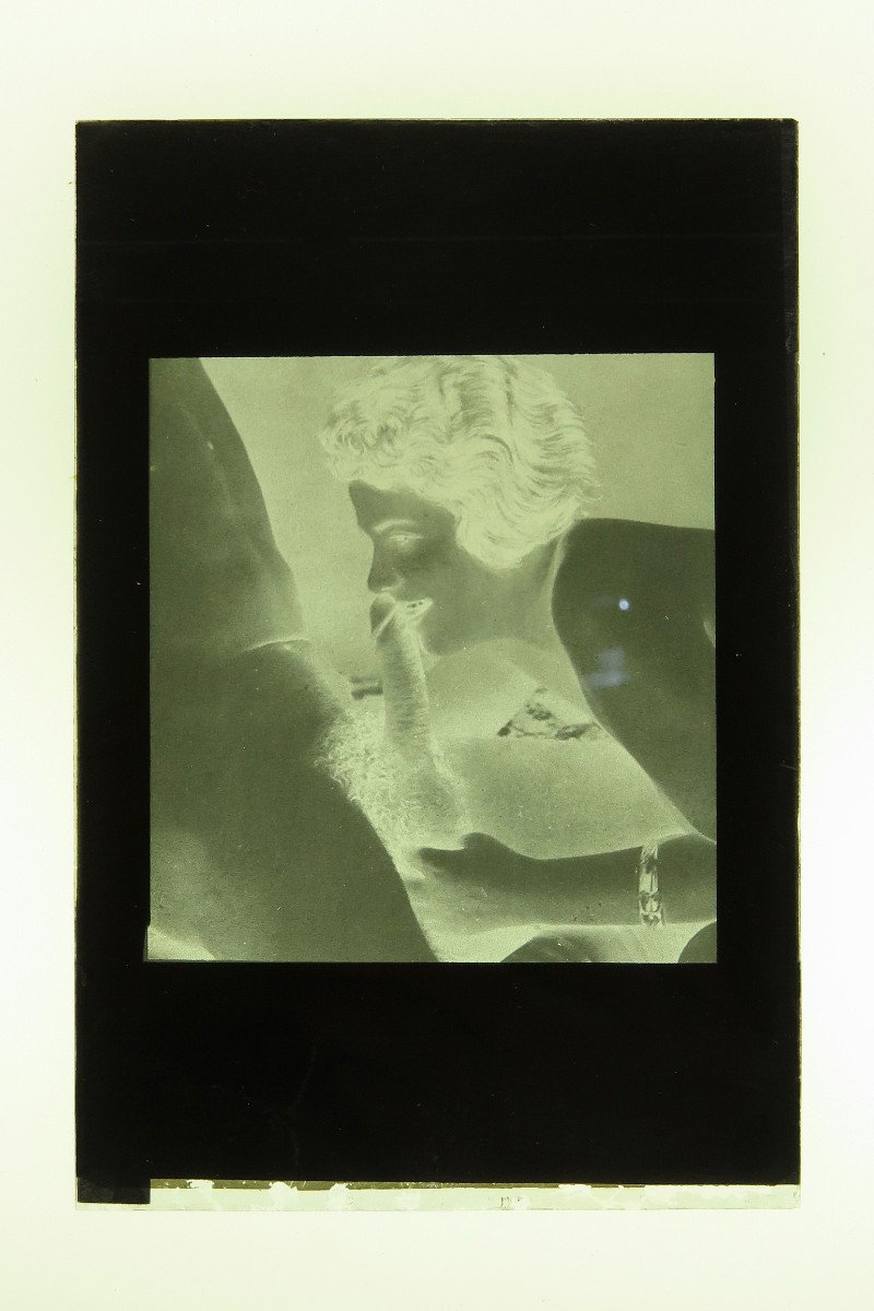 Rare Series Of 17 Old Negatives / Positives Under Glass. Erotic Scenes / Diablerie Picture-photo-3