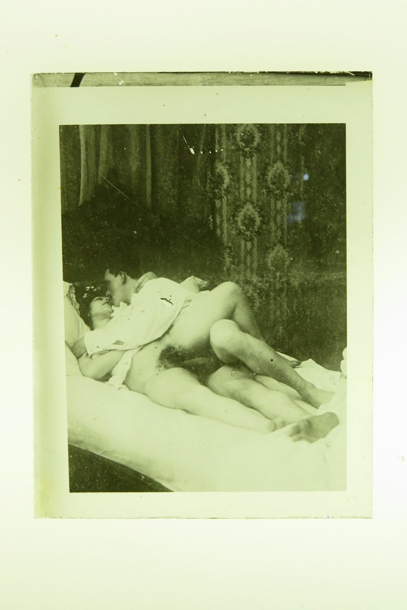 Rare Series Of 17 Old Negatives / Positives Under Glass. Erotic Scenes / Diablerie Picture-photo-6