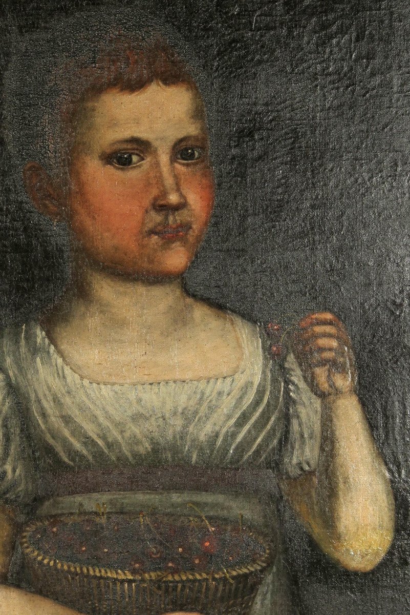 Disturbing Old Portrait, Oil Painting Of A Young Girl Dated 1821 / Oddities-photo-2