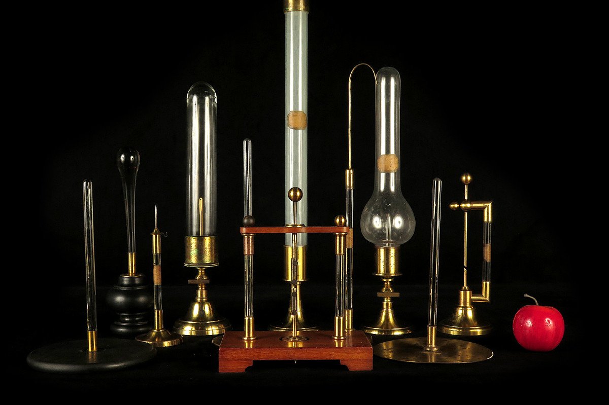 Rare Série De 11 Instruments Scientifiques Du XIXeme Siècle / Experiences Cabinet Curiosités-photo-8